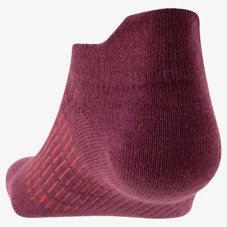 Injinji Women's Run Lightweight No-Show Toe Socks in Burgundy