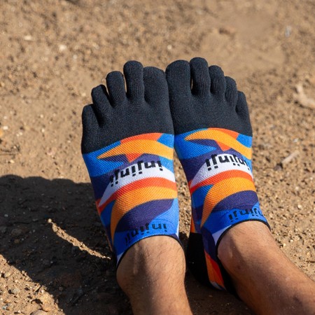 INJINJI  Run Lightweight No-Show Toe Socks