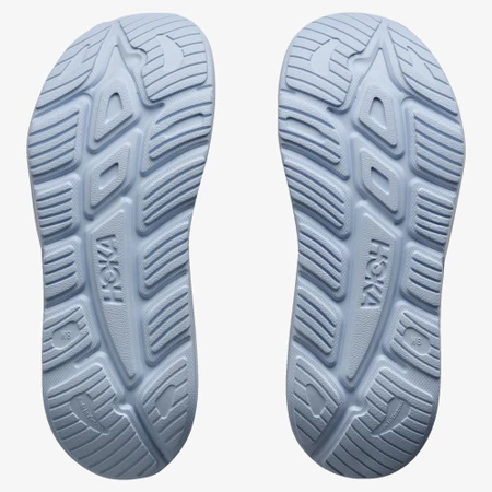 Hoka Ora Recovery Slides 3 in Alabaster/Blue