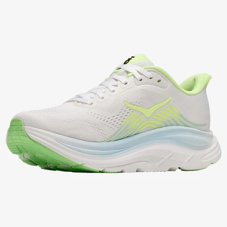 Hoka Clifton 11 in Frost/Neon Yuzu