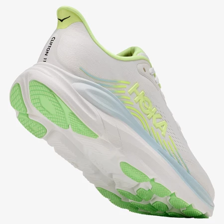 Hoka Clifton 11 in Frost/Neon Yuzu