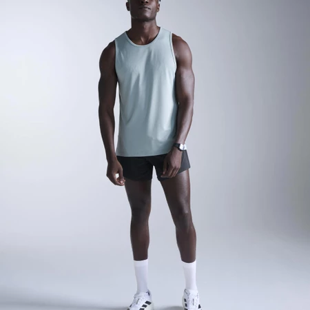 2XU Aero Mesh Tank in Smoke Blue