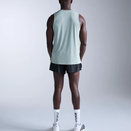 2XU Aero Mesh Tank in Smoke Blue