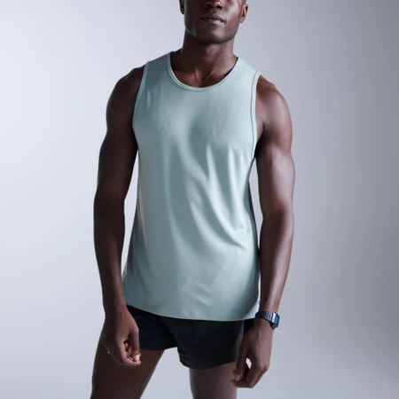 2XU Aero Mesh Tank in Smoke Blue