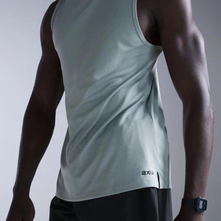 2XU Aero Mesh Tank in Smoke Blue