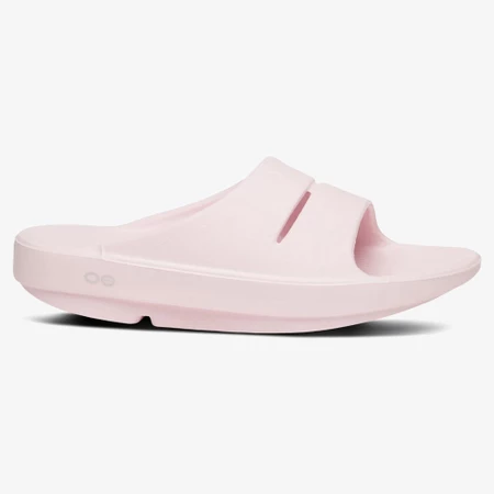 Oofos OOahh Slides in Pink