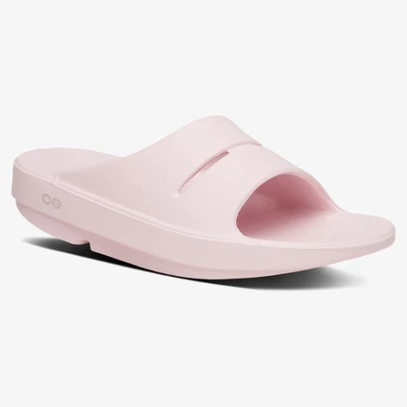 Oofos OOahh Slides in Pink