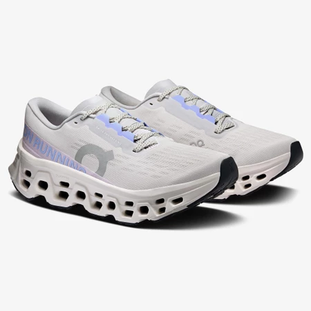 On Cloudmonster 3 in Frost/White