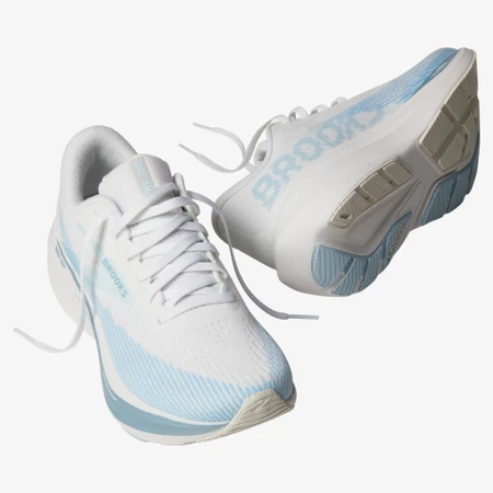 Brooks Ghost Amp in White/Blue