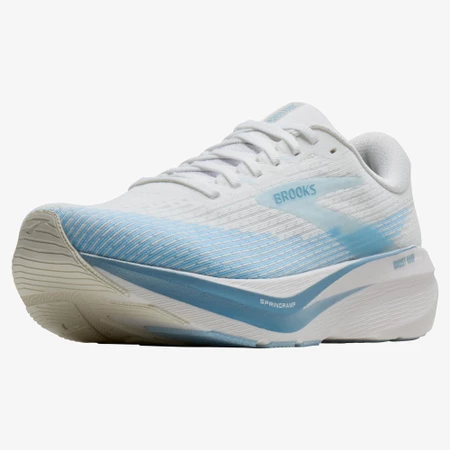 Brooks Ghost Amp in White/Blue
