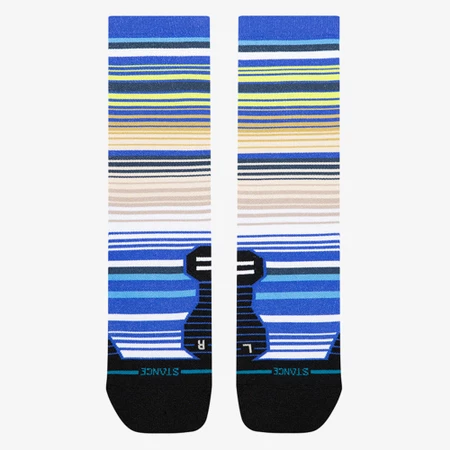 Stance Run Light Crew Socks in Blue Stripes