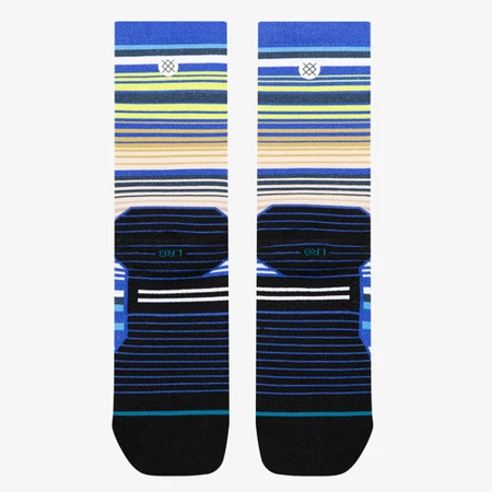 Stance Run Light Crew Socks in Blue Stripes