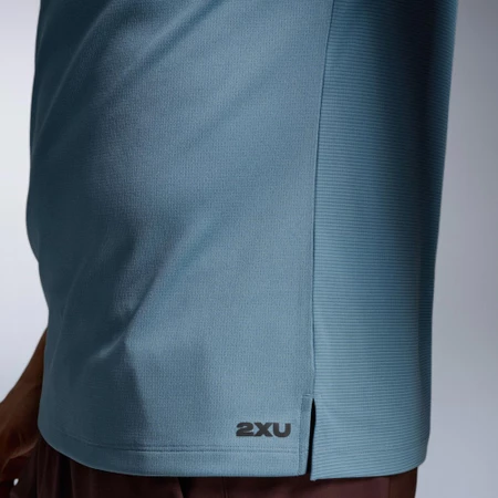 2XU Aero Mesh Tee in Blue Shade