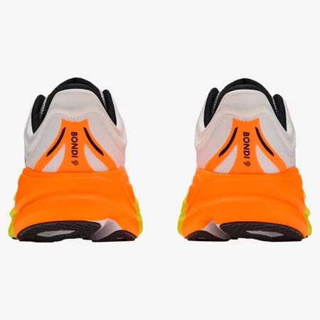 Hoka Bondi 9 Wide in White/Neon