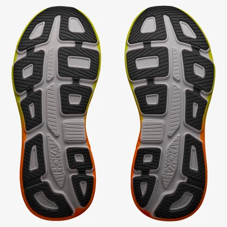 Hoka Bondi 9 Wide in White/Neon