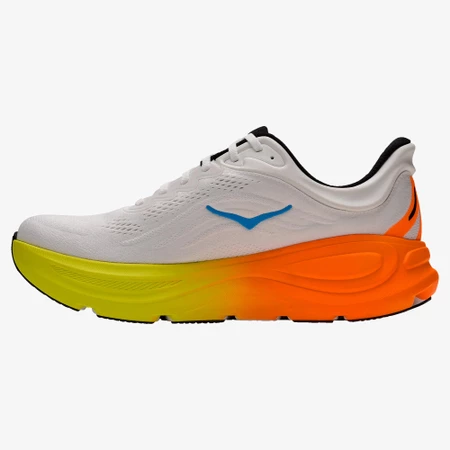 Hoka Bondi 9 Wide in White/Neon