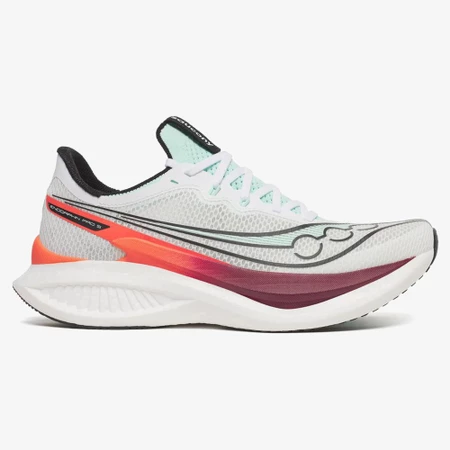 Saucony Endorphin PRO 5 in White/Crimson