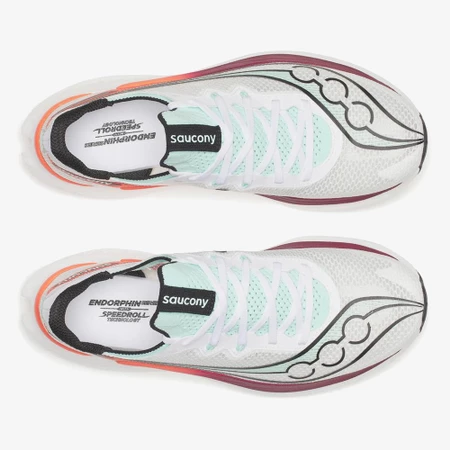 Saucony Endorphin PRO 5 in White/Crimson