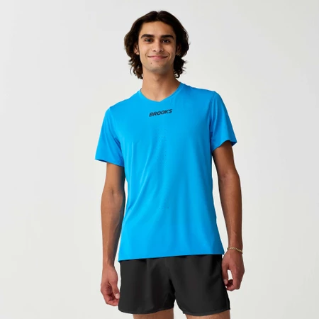 Brooks Dash Cooling Tee in Cyber Blue