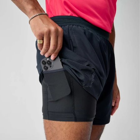 Brooks Dash 2-in-1 Shorts in Black