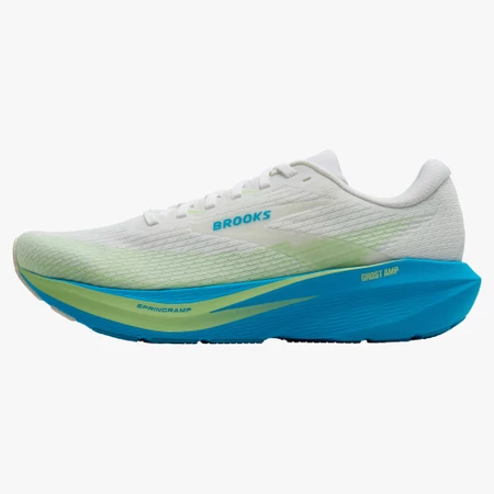 Brooks Ghost Amp in White/Blue