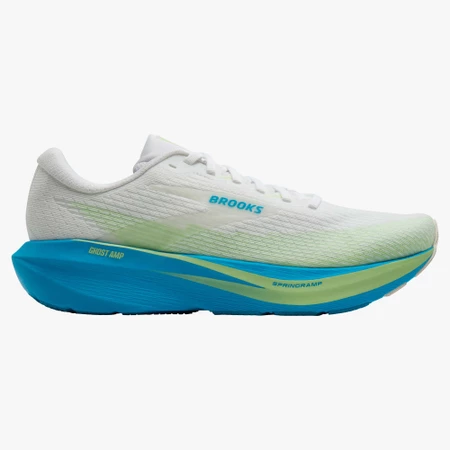Brooks Ghost Amp in White/Blue