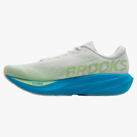 Brooks Ghost Amp in White/Blue