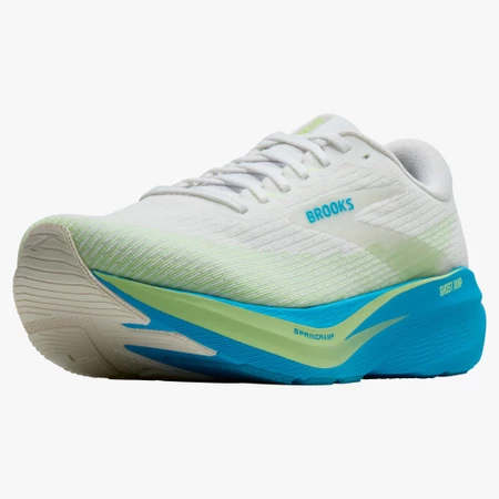 Brooks Ghost Amp in White/Blue