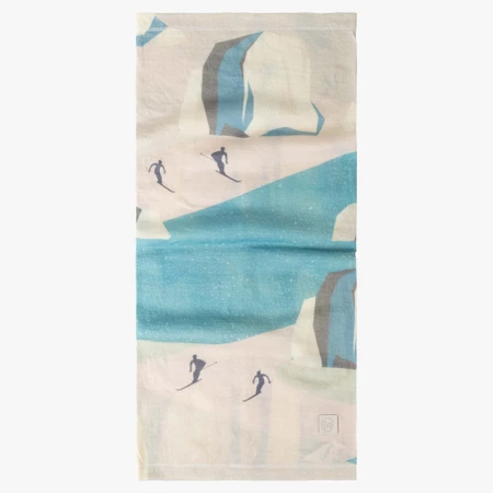 Buff Merino Lightweight  in White Print