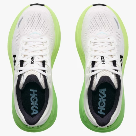 Hoka Bondi 9 Wide in White/Green