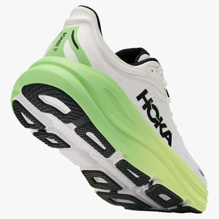 Hoka Bondi 9 Wide in White/Green