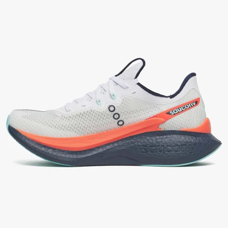 Saucony Endorphin PRO 5 in White/Navy