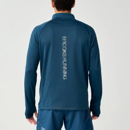 Brooks Thermal Reflective 1/2 Zip in Indigo