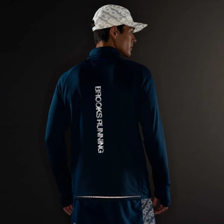 Brooks Thermal Reflective 1/2 Zip in Indigo