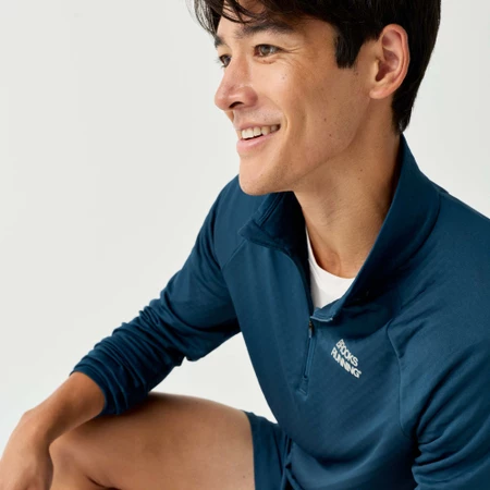 Brooks Thermal Reflective 1/2 Zip in Indigo