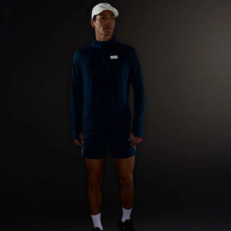 Brooks Thermal Reflective 1/2 Zip in Indigo
