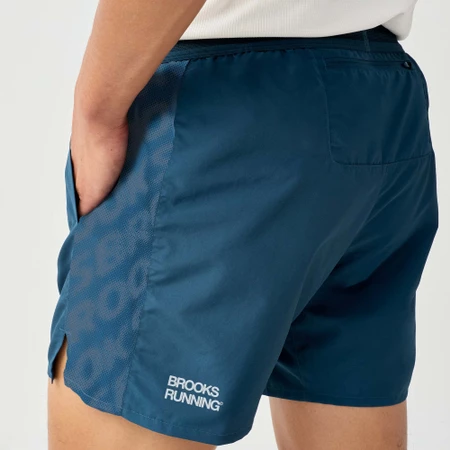 Brooks Dash Reflective Shorts in Indigo