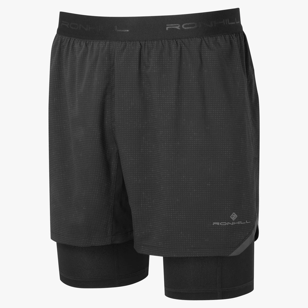 Ronhill Tech Reflect Lux 5" 2-in1 Shorts in Black/Reflect
