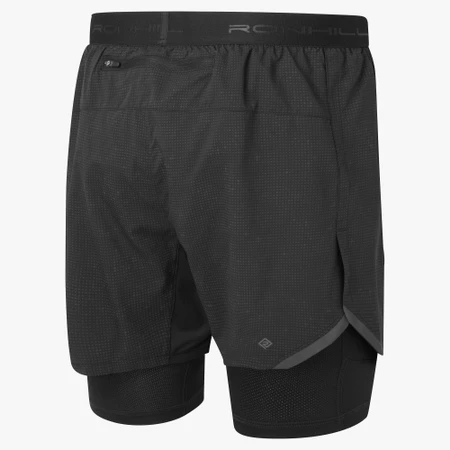 Ronhill Tech Reflect Lux 5" 2-in1 Shorts in Black/Reflect