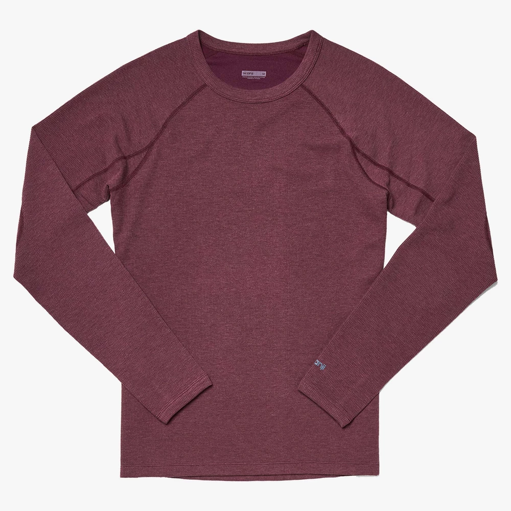 Janji Waffleloft Long Sleeve in Oxblood