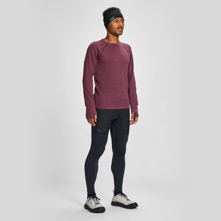Janji Waffleloft Long Sleeve in Oxblood