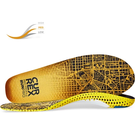 Currex Runpro Medium Arch Insoles in Orange/Black