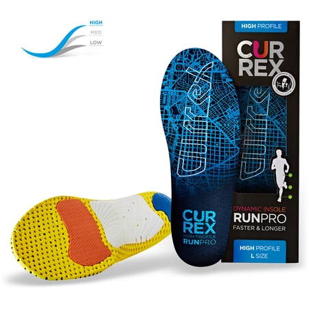 Currex Runpro High Arch Insoles in Blue/Black