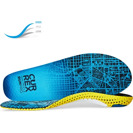 Currex Runpro High Arch Insoles in Blue/Black