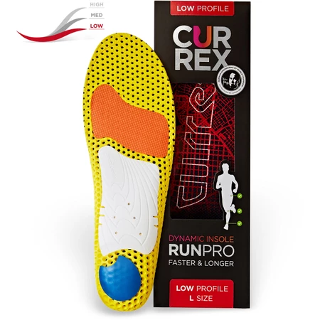 Currex Runpro Low Arch Insoles in Red