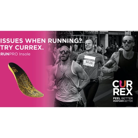 Currex Runpro Medium Arch Insoles in Orange/Black